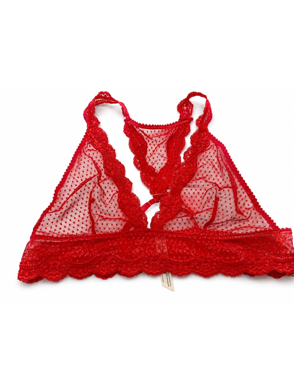 Free People FP Midweek Longline Bralette fiery red Sz large - Picture 3 of 6